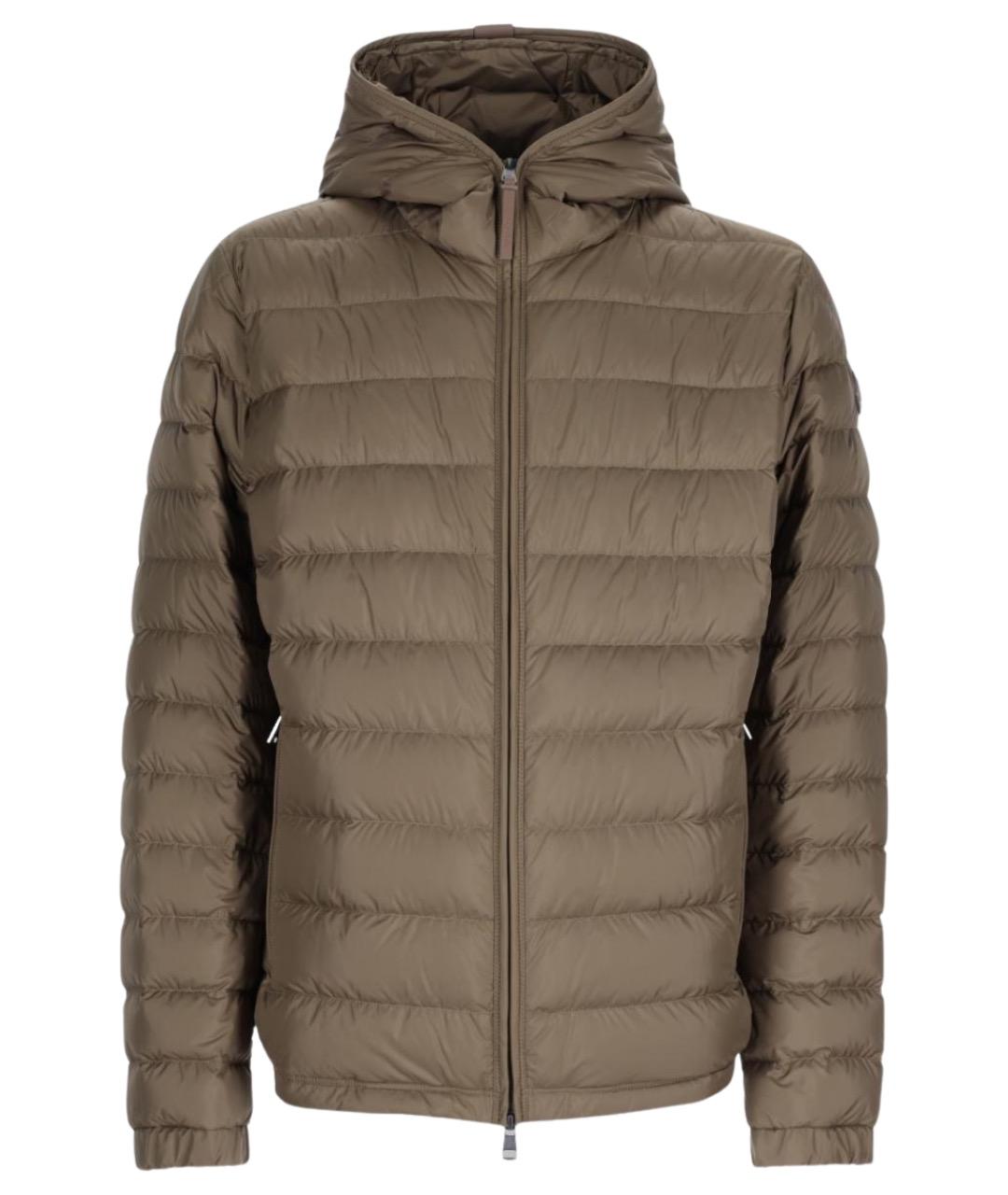MONCLER Хаки полиэстеровый пуховик, фото 1