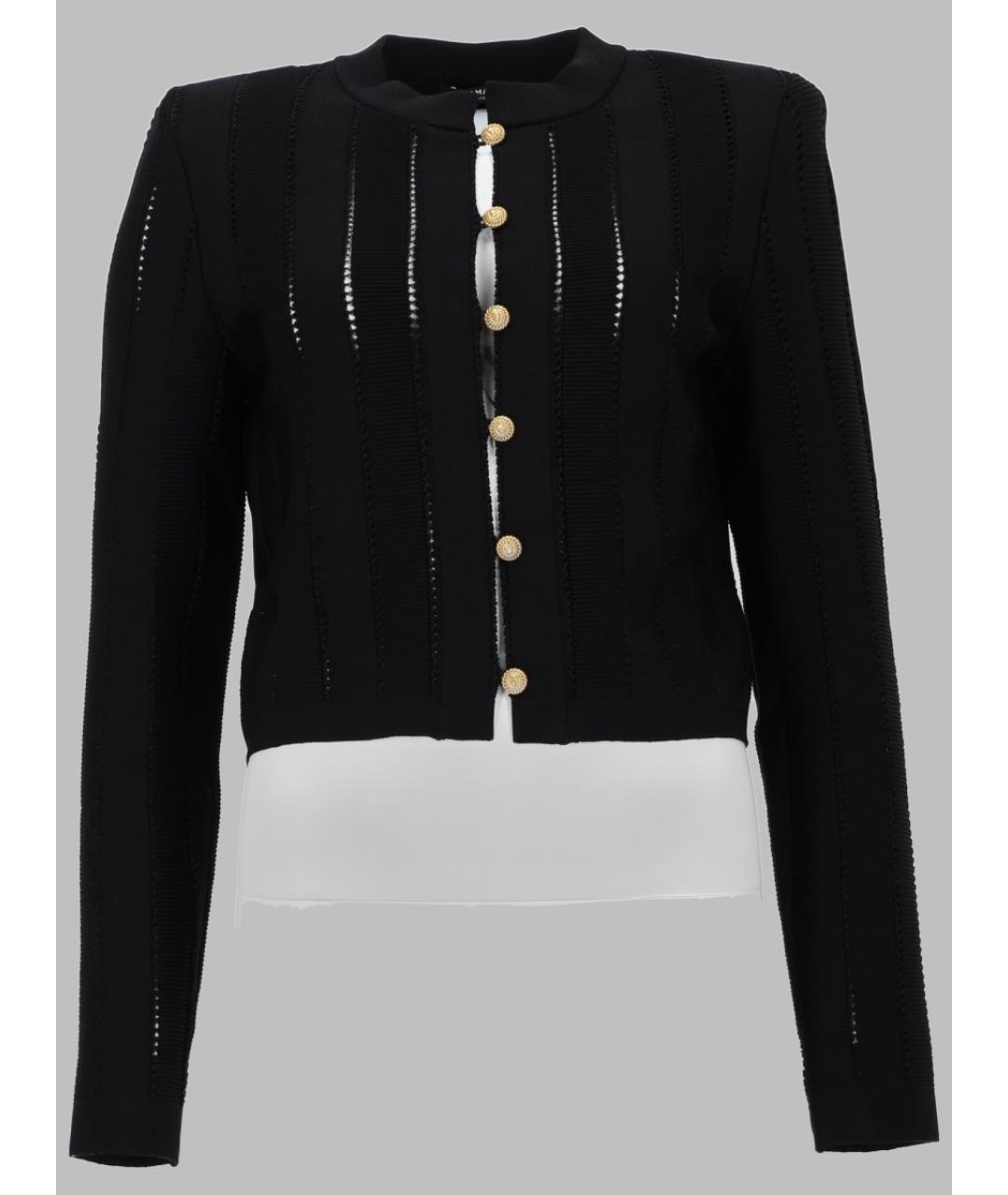 BALMAIN Черный вискозный кардиган, фото 2