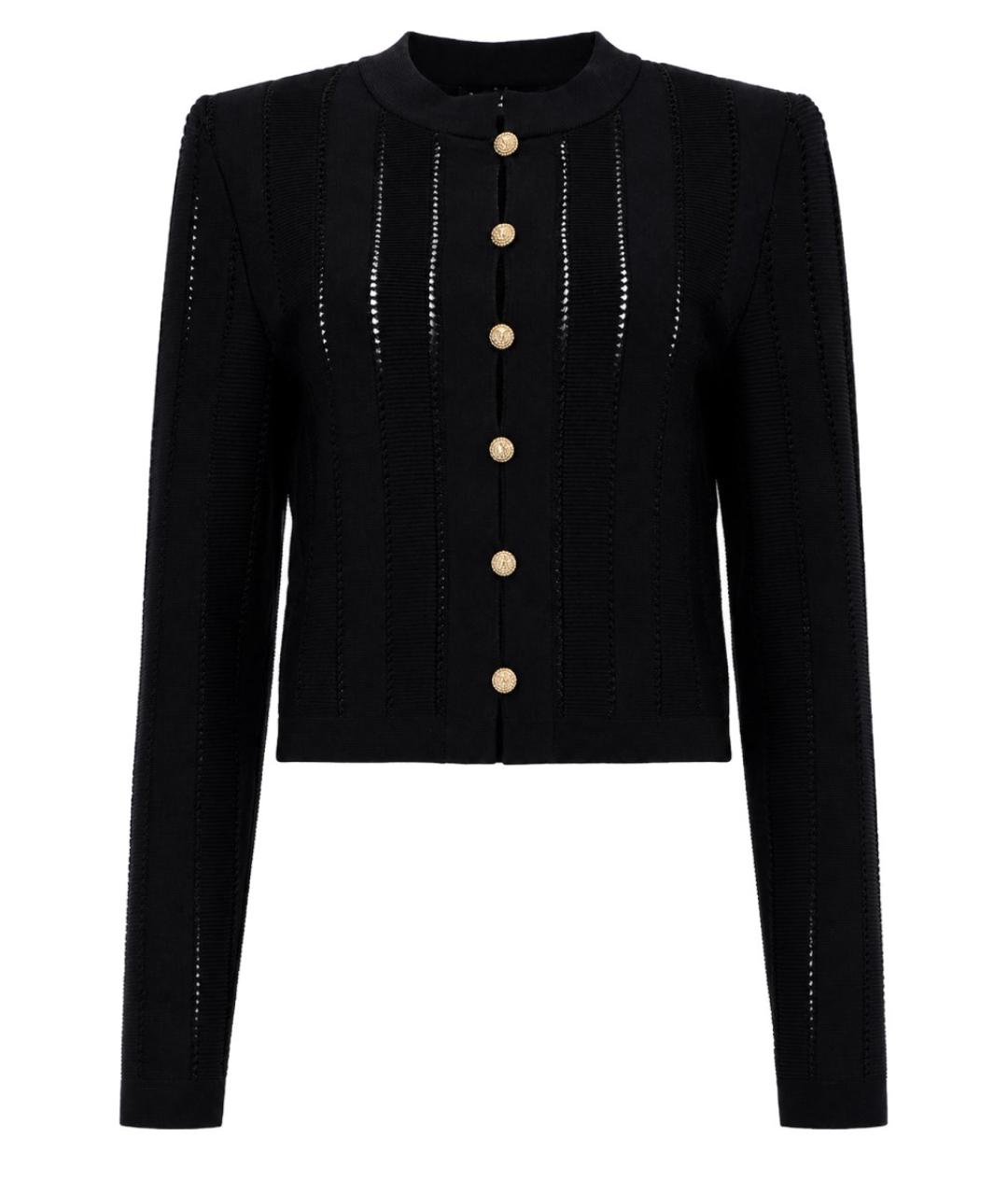 BALMAIN Черный вискозный кардиган, фото 1