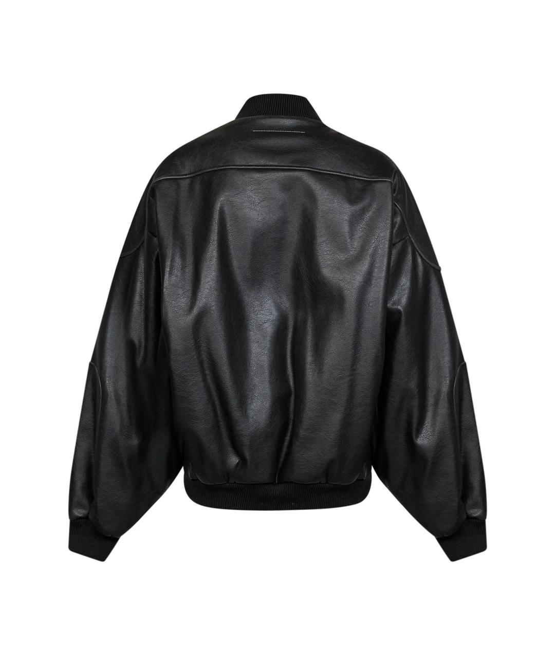 MM6 MAISON MARGIELA Черная полиуретановая куртка, фото 2