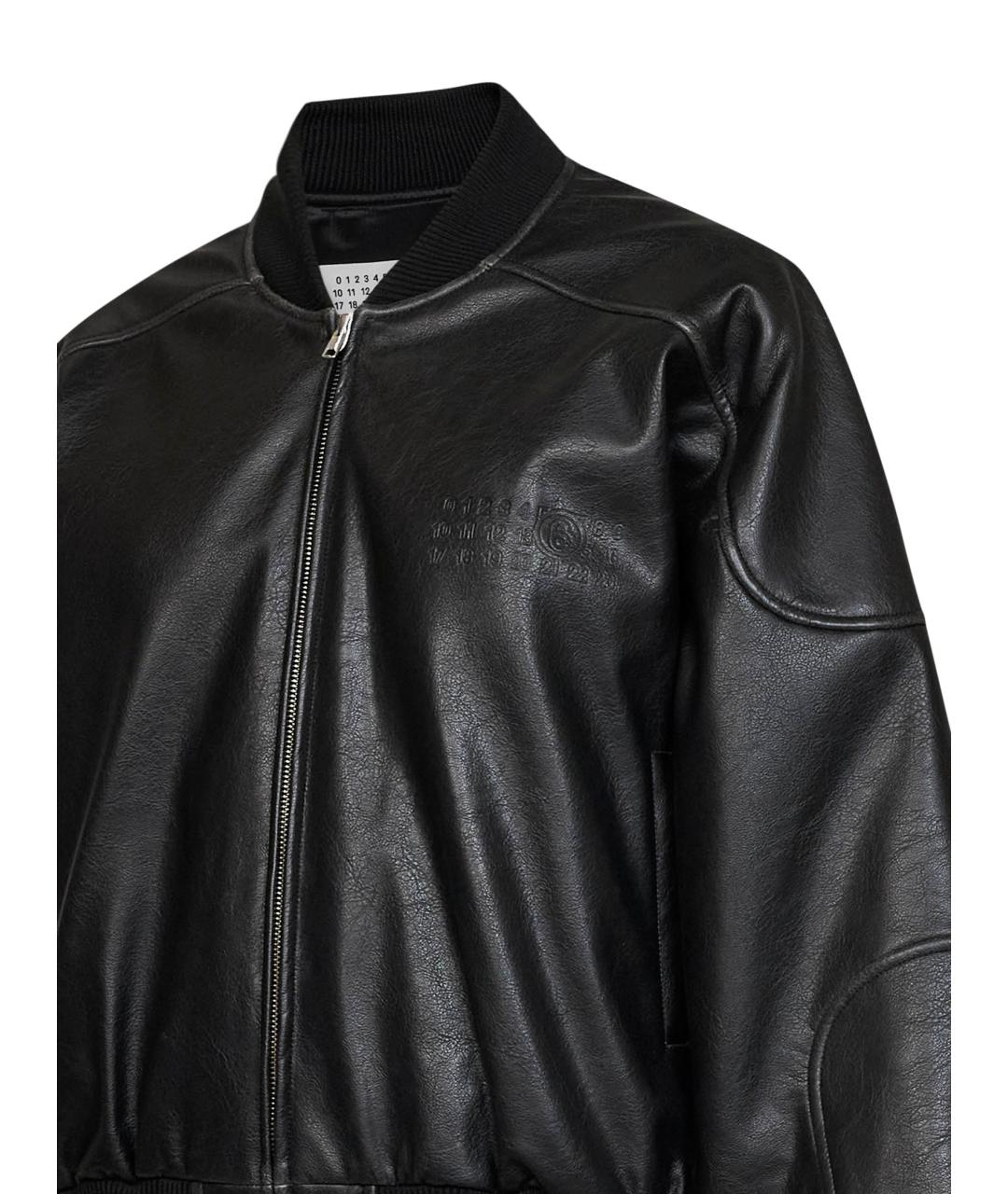 MM6 MAISON MARGIELA Черная полиуретановая куртка, фото 3