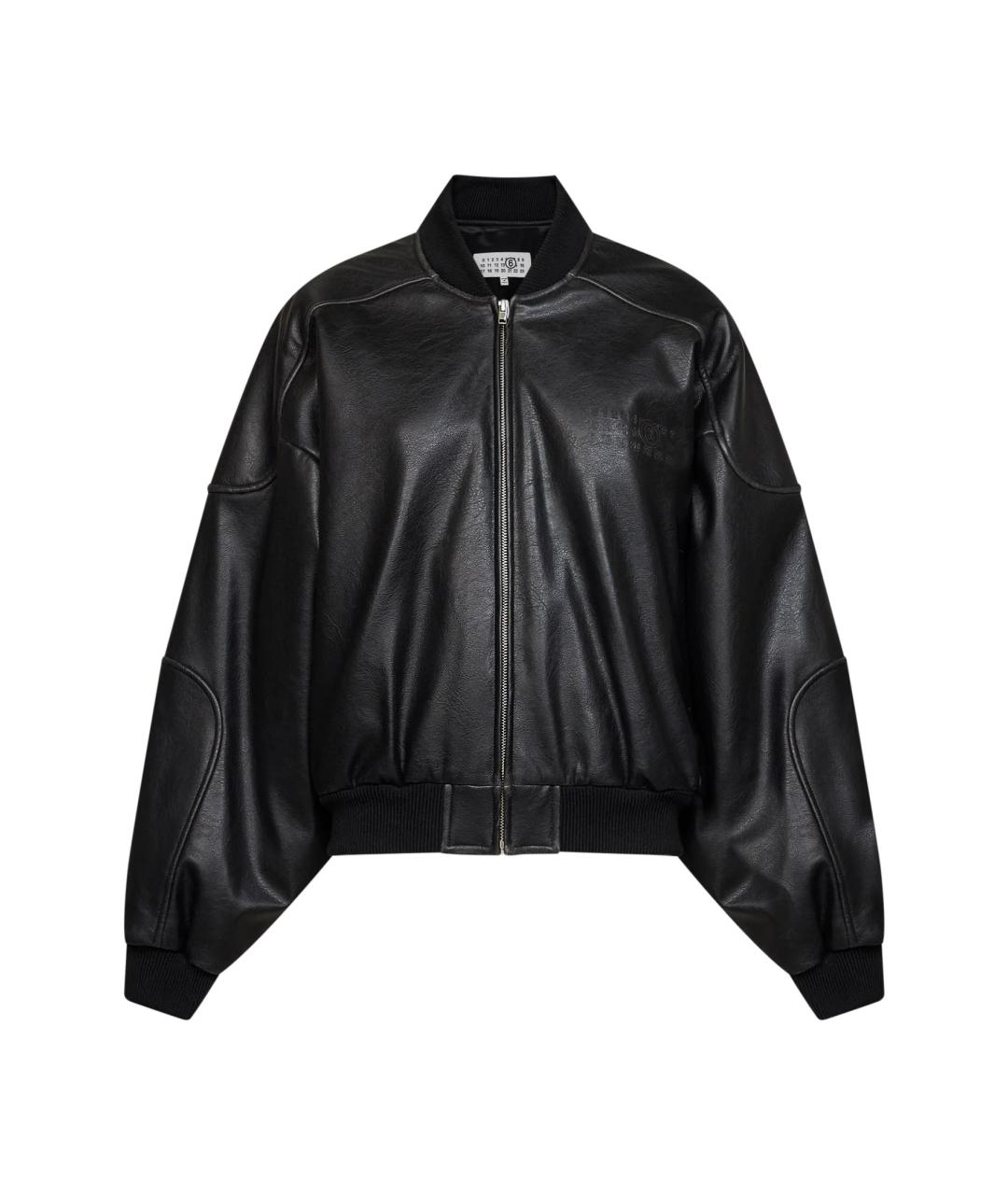 MM6 MAISON MARGIELA Черная полиуретановая куртка, фото 1