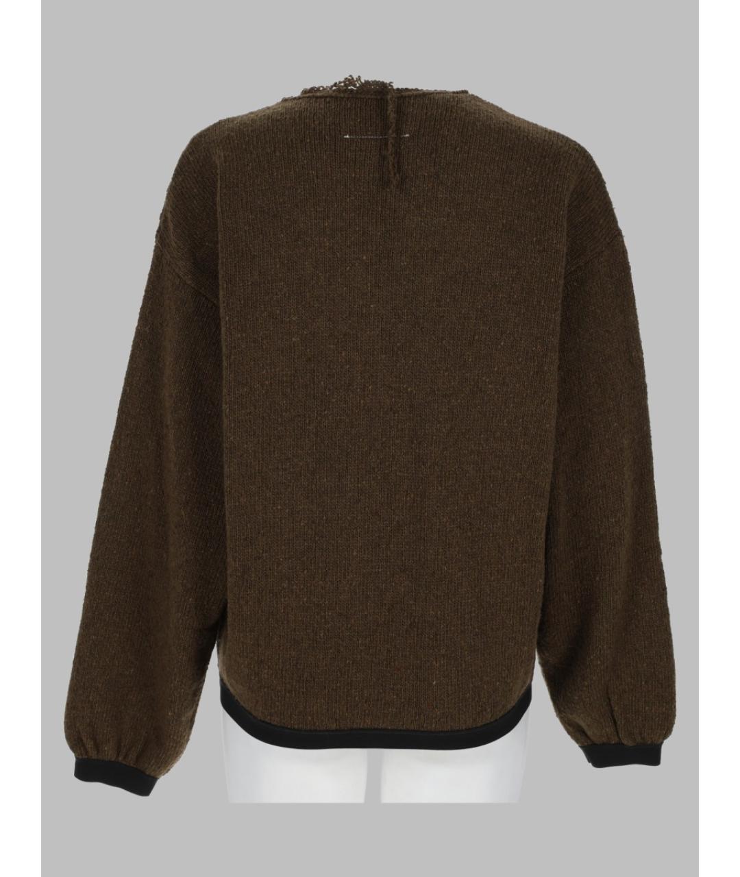 MM6 MAISON MARGIELA Коричневый шерстяной джемпер / свитер, фото 2
