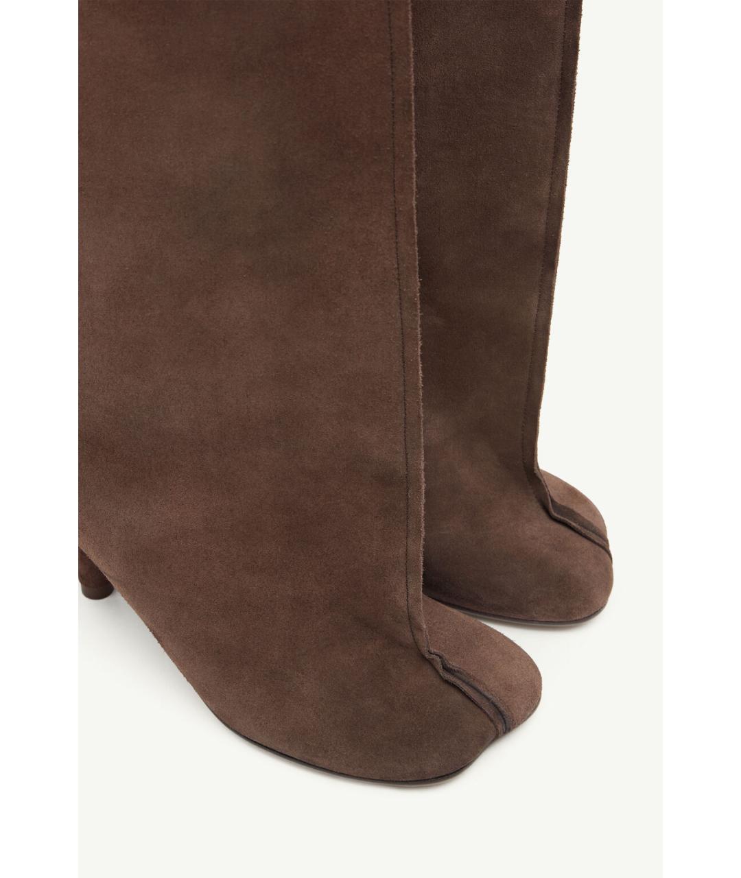 MM6 MAISON MARGIELA Коричневые замшевые сапоги, фото 3