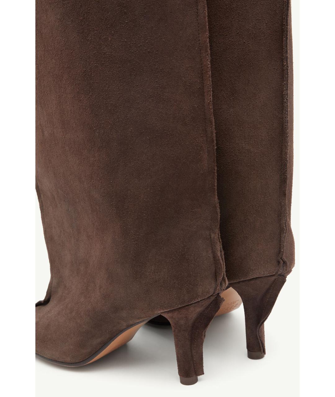 MM6 MAISON MARGIELA Коричневые замшевые сапоги, фото 5