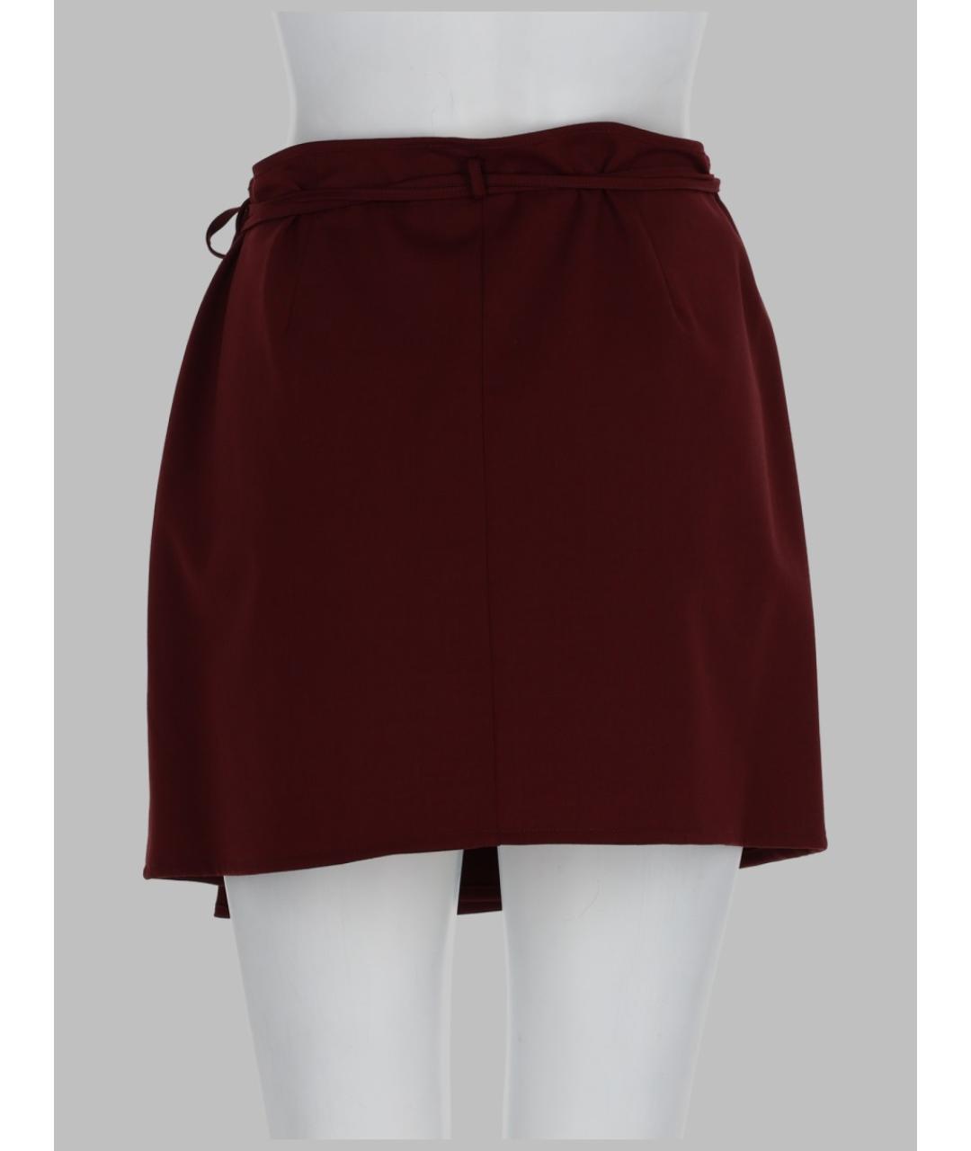 ALYSI Бордовая полиэстеровая юбка мини, фото 2