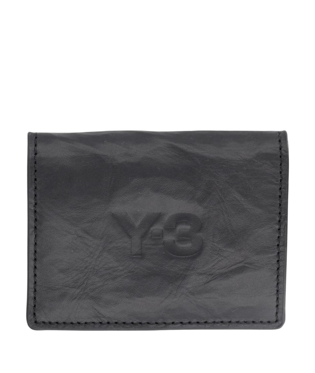 Y-3 Черный кожаный кошелек, фото 1