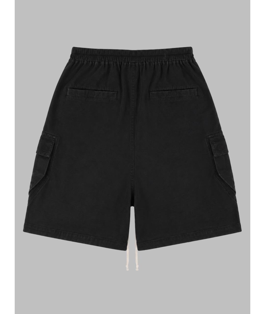 RICK OWENS DRKSHDW Черные хлопковые шорты, фото 2