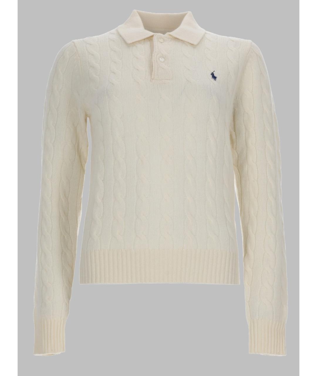 POLO RALPH LAUREN Белый шерстяной джемпер / свитер, фото 3
