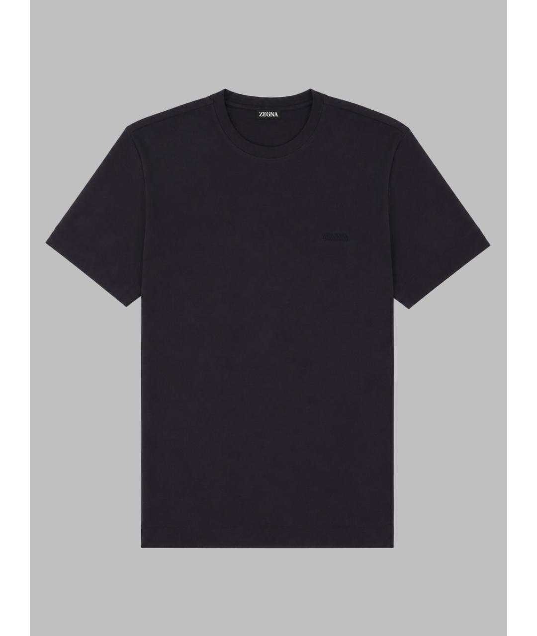 ZEGNA Черная хлопковая футболка, фото 3