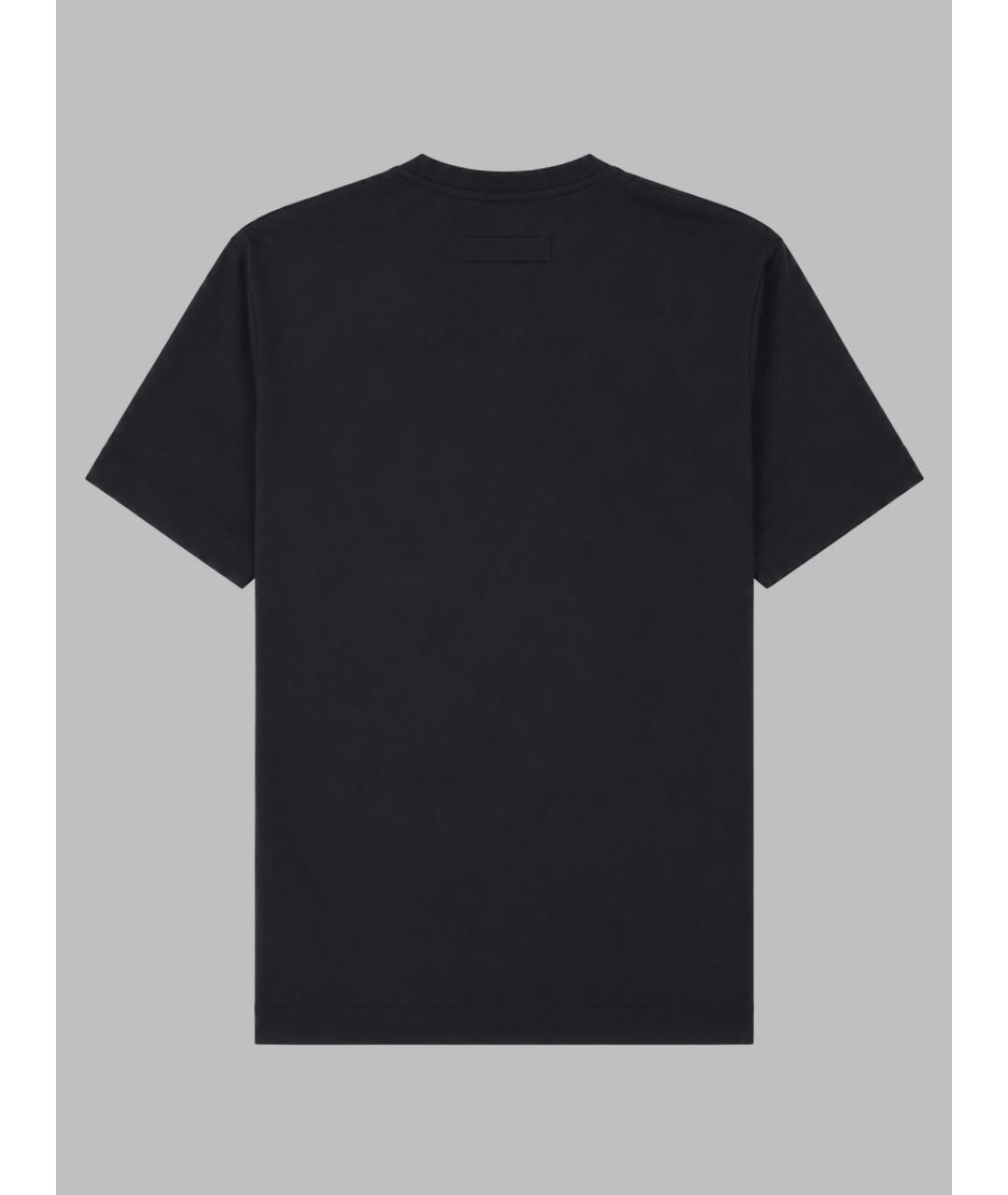 ZEGNA Черная хлопковая футболка, фото 2