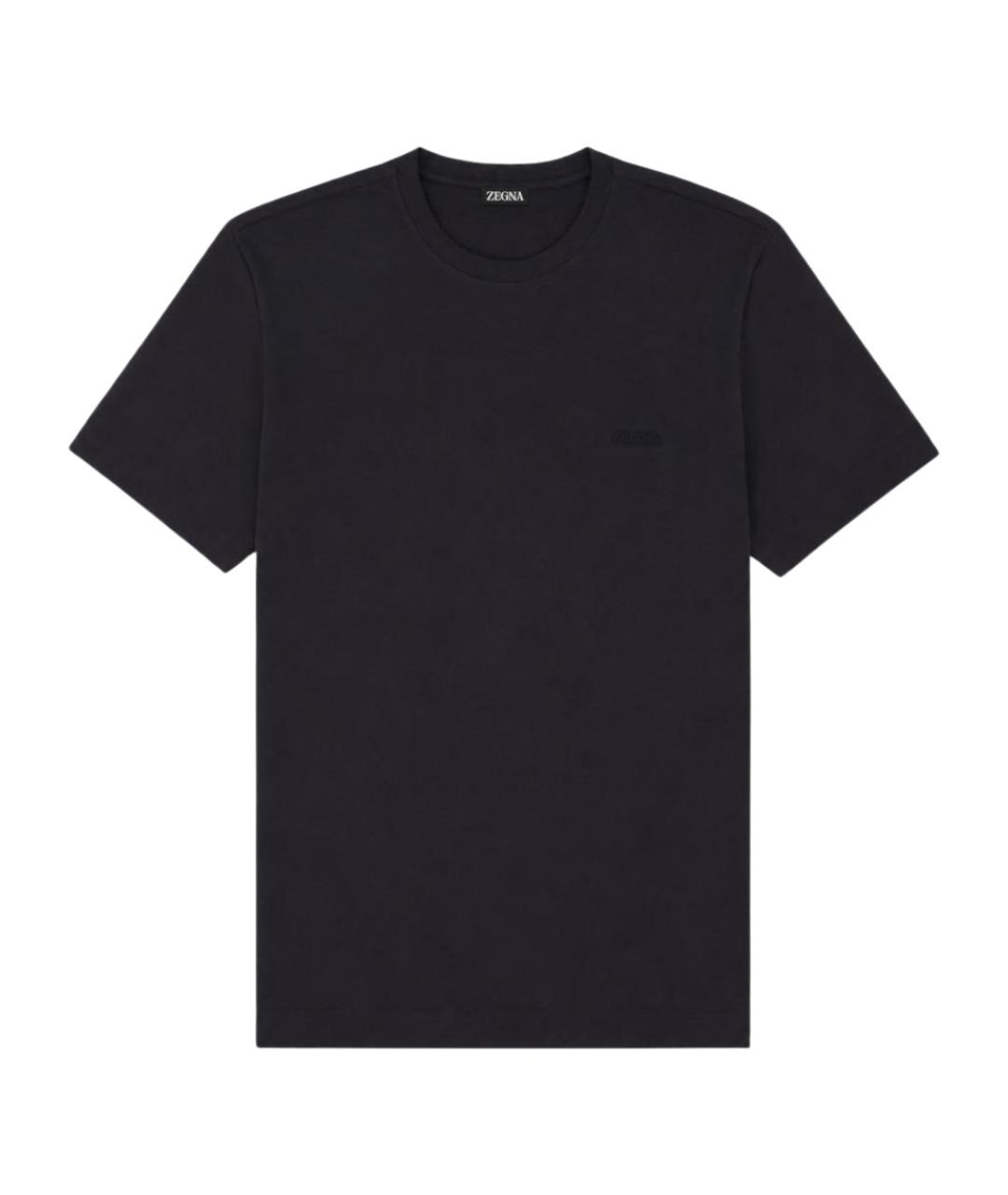 ZEGNA Черная хлопковая футболка, фото 1