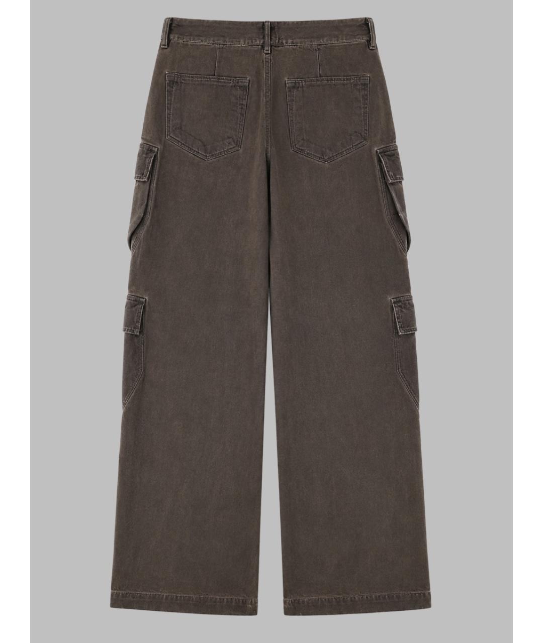 RICK OWENS DRKSHDW Серые хлопковые прямые джинсы, фото 2
