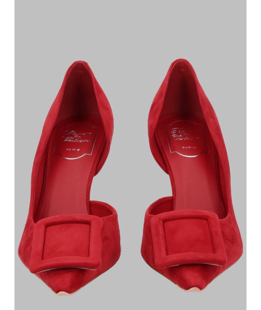 ROGER VIVIER Красные замшевые туфли, фото 2