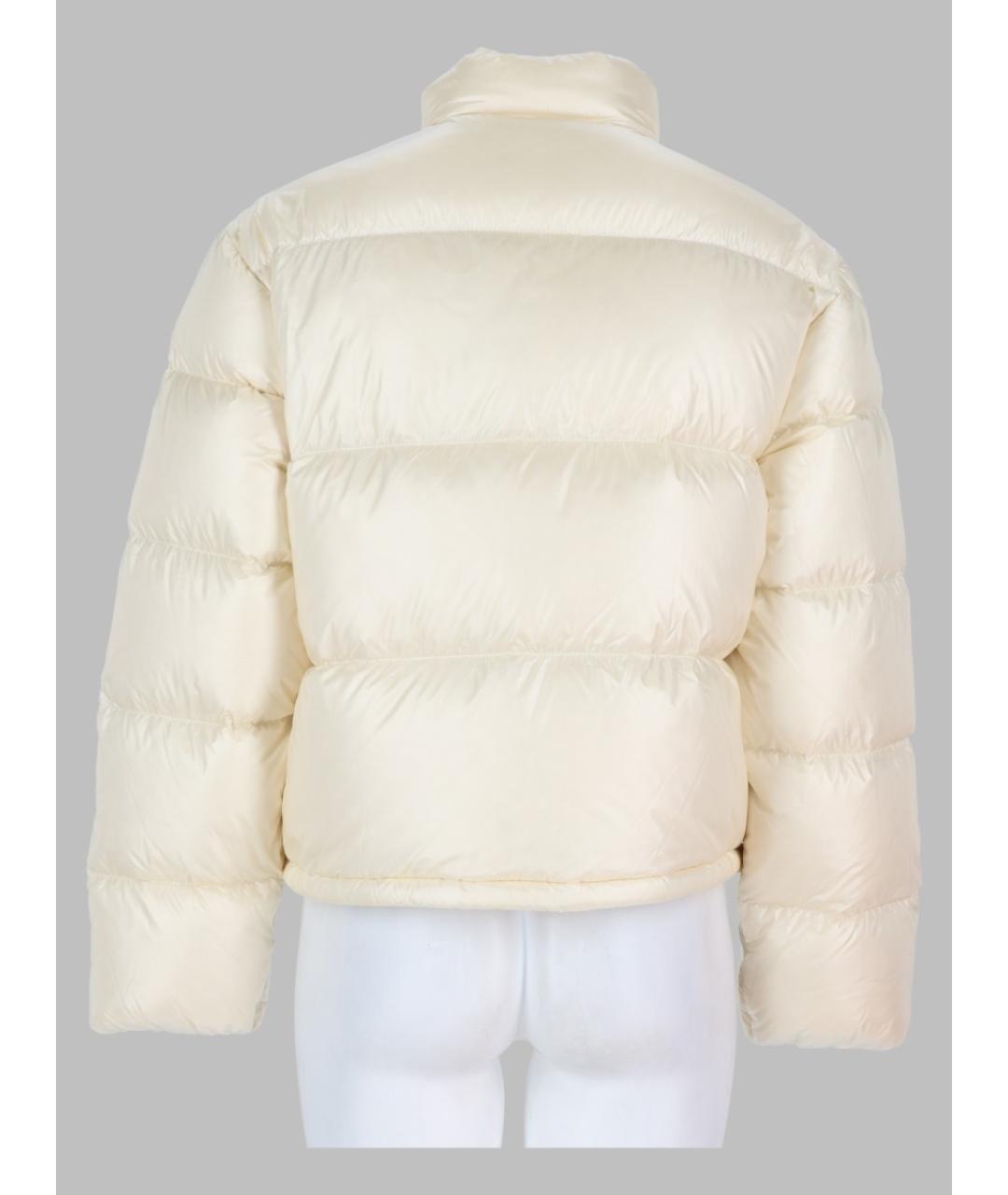 MONCLER Бежевый полиамидовый пуховик, фото 3