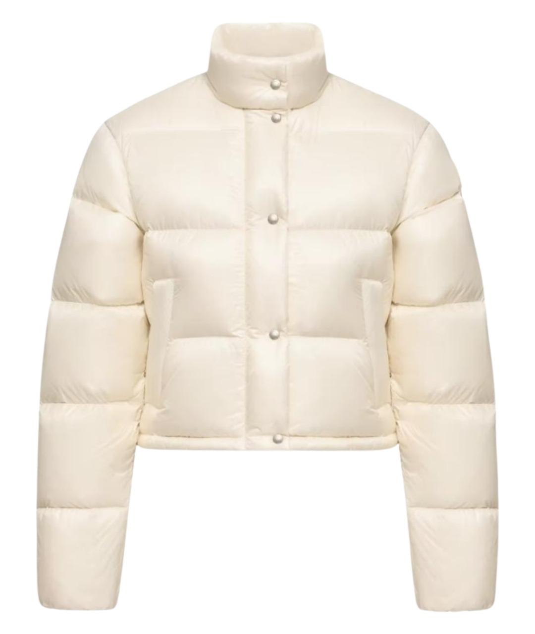 MONCLER Бежевый полиамидовый пуховик, фото 1