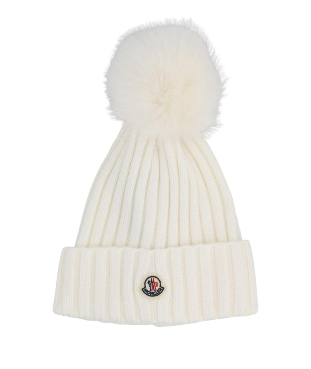 MONCLER Белая шапка, фото 1