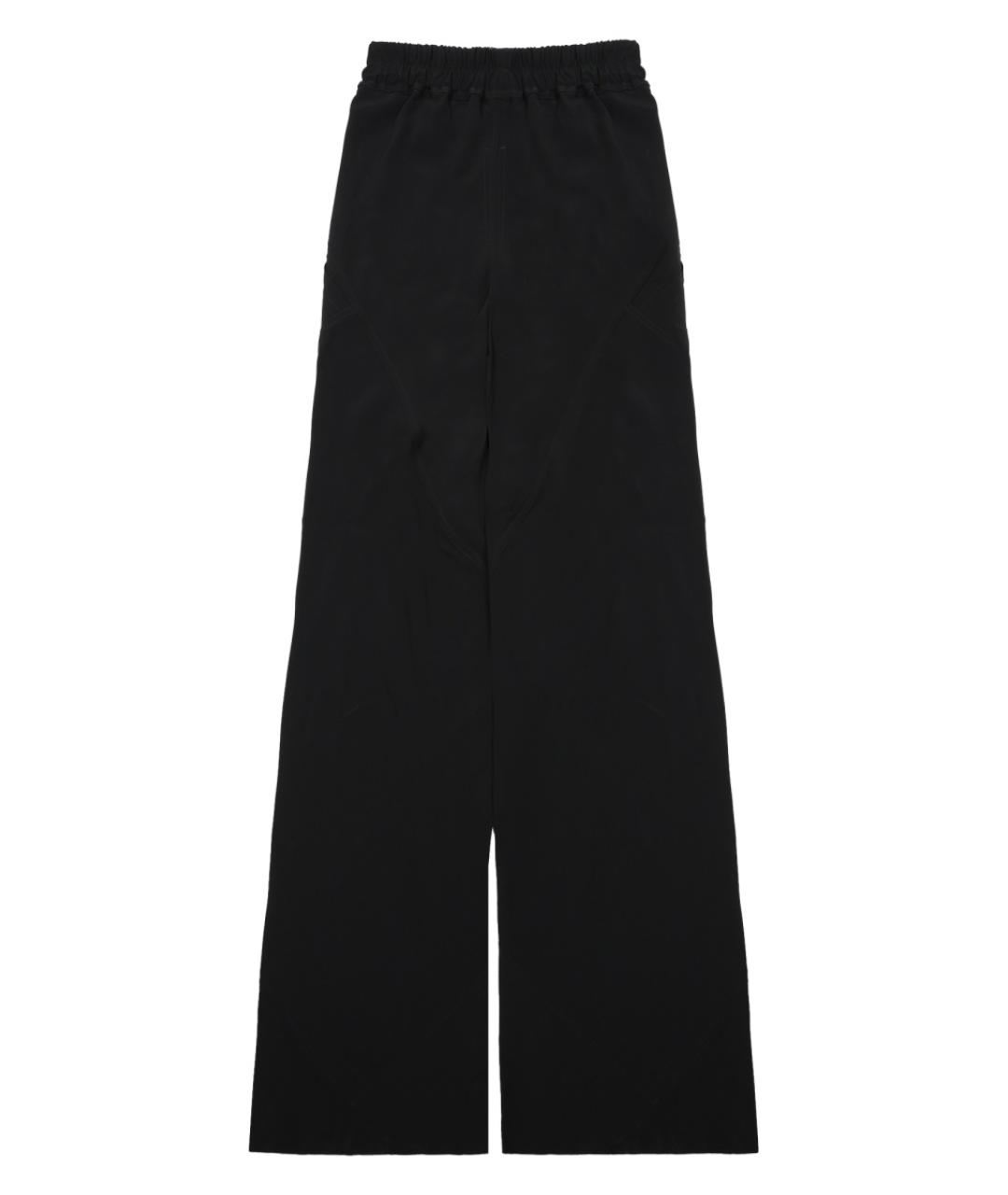 RICK OWENS Черные вискозные брюки широкие, фото 1