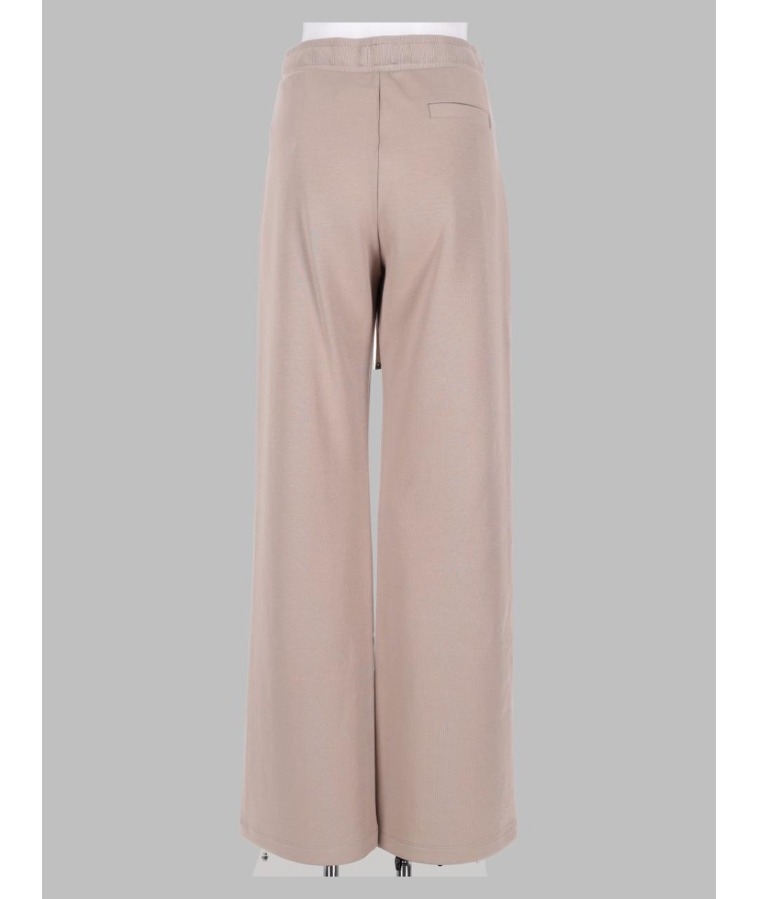 'S MAX MARA Бежевые хлопковые прямые брюки, фото 2