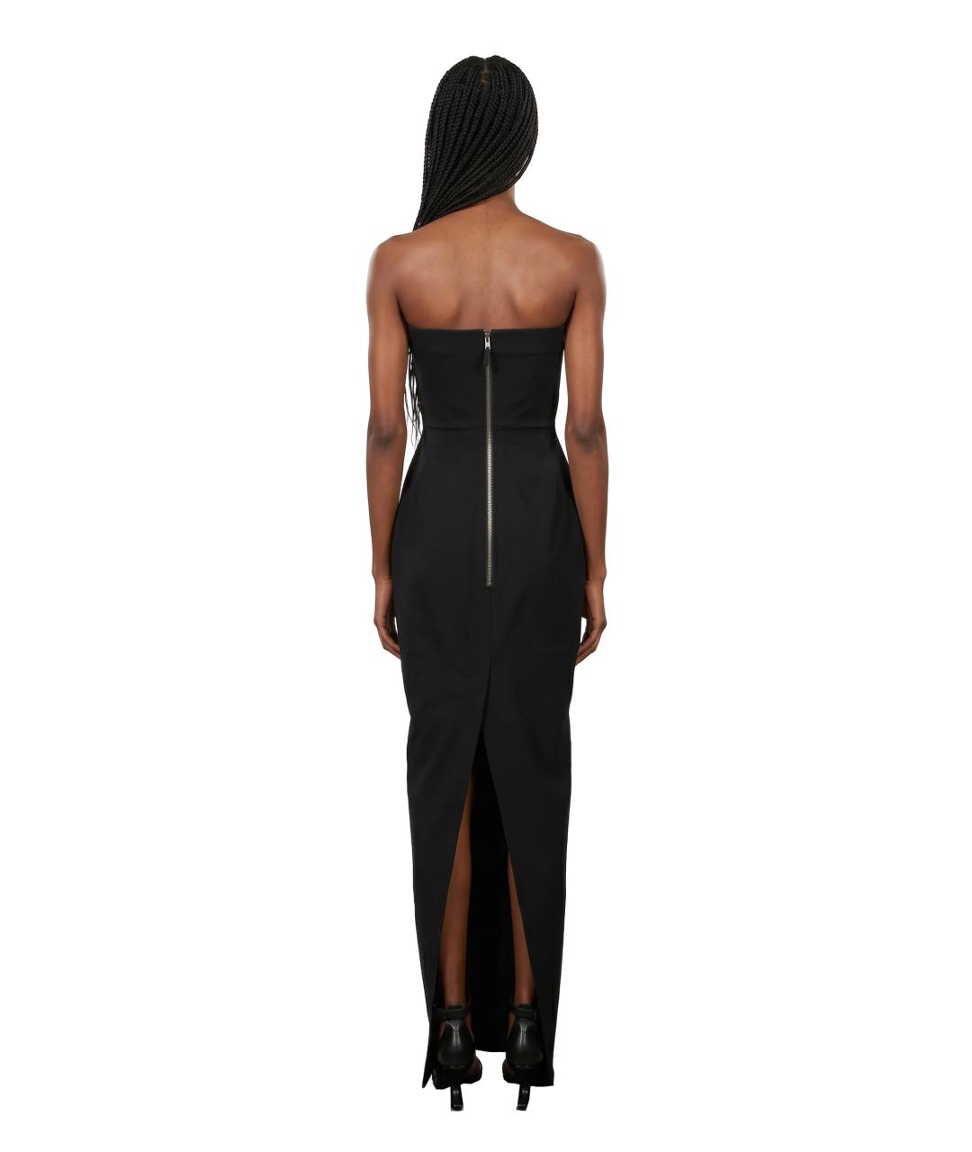 RICK OWENS Черное шерстяное вечернее платье, фото 3