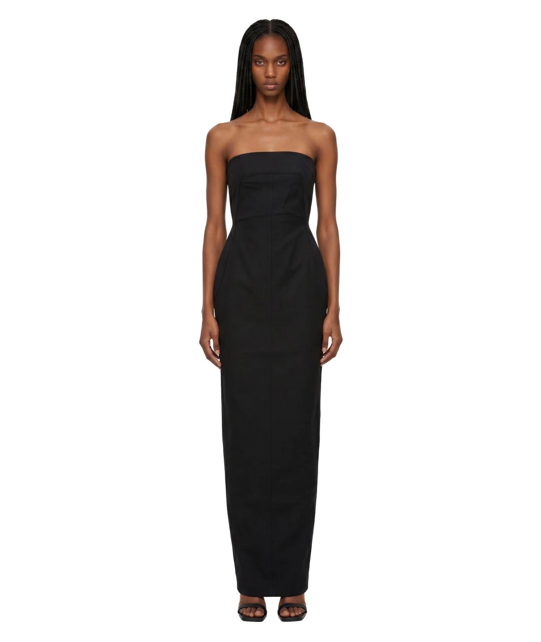 RICK OWENS Черное шерстяное вечернее платье, фото 2