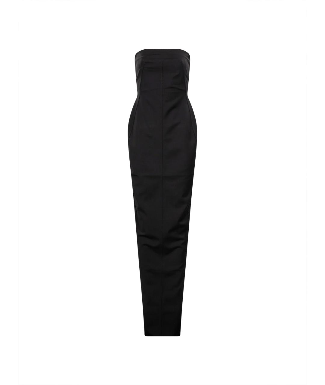 RICK OWENS Черное шерстяное вечернее платье, фото 1