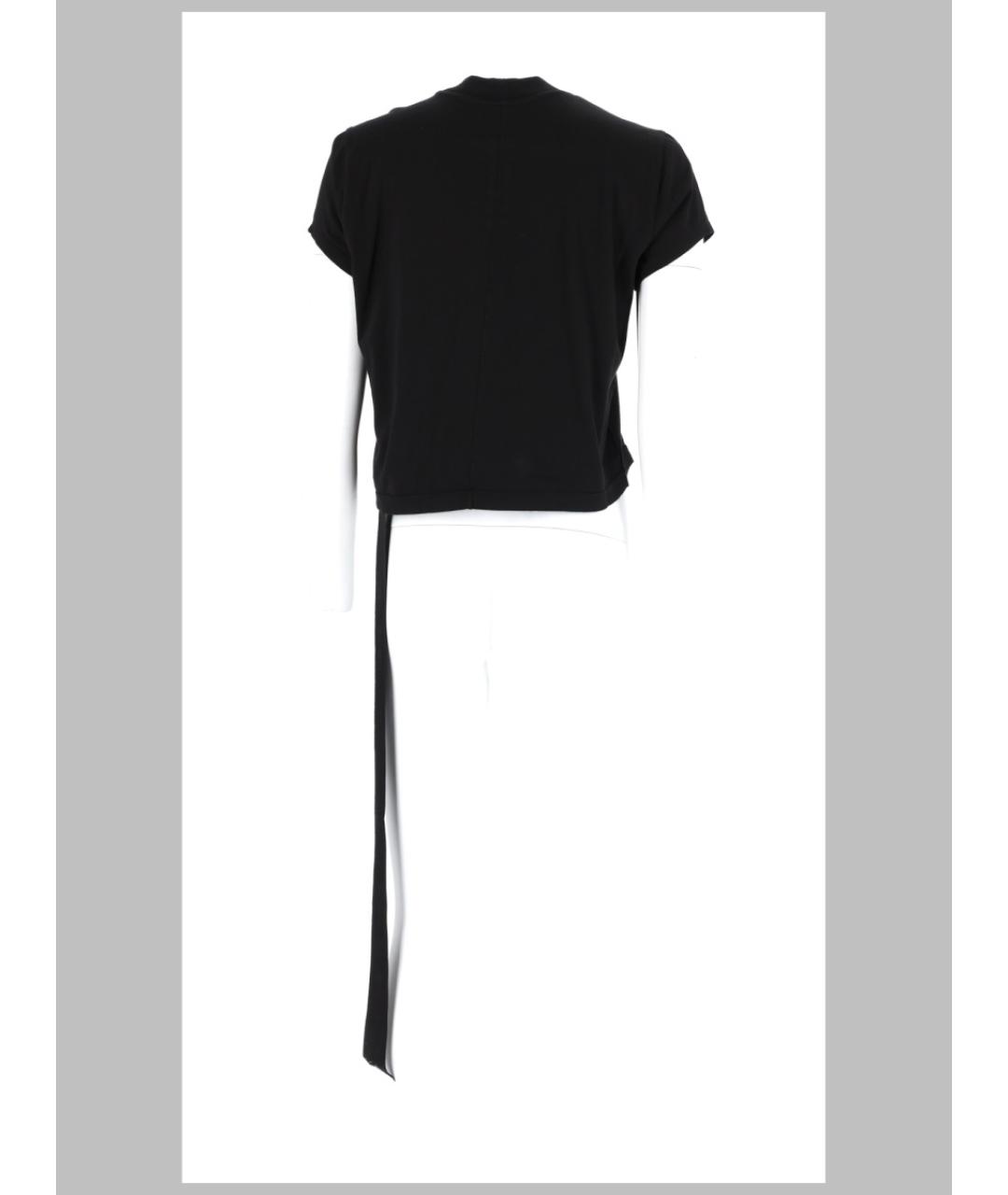 RICK OWENS DRKSHDW Черная хлопковая футболка, фото 2