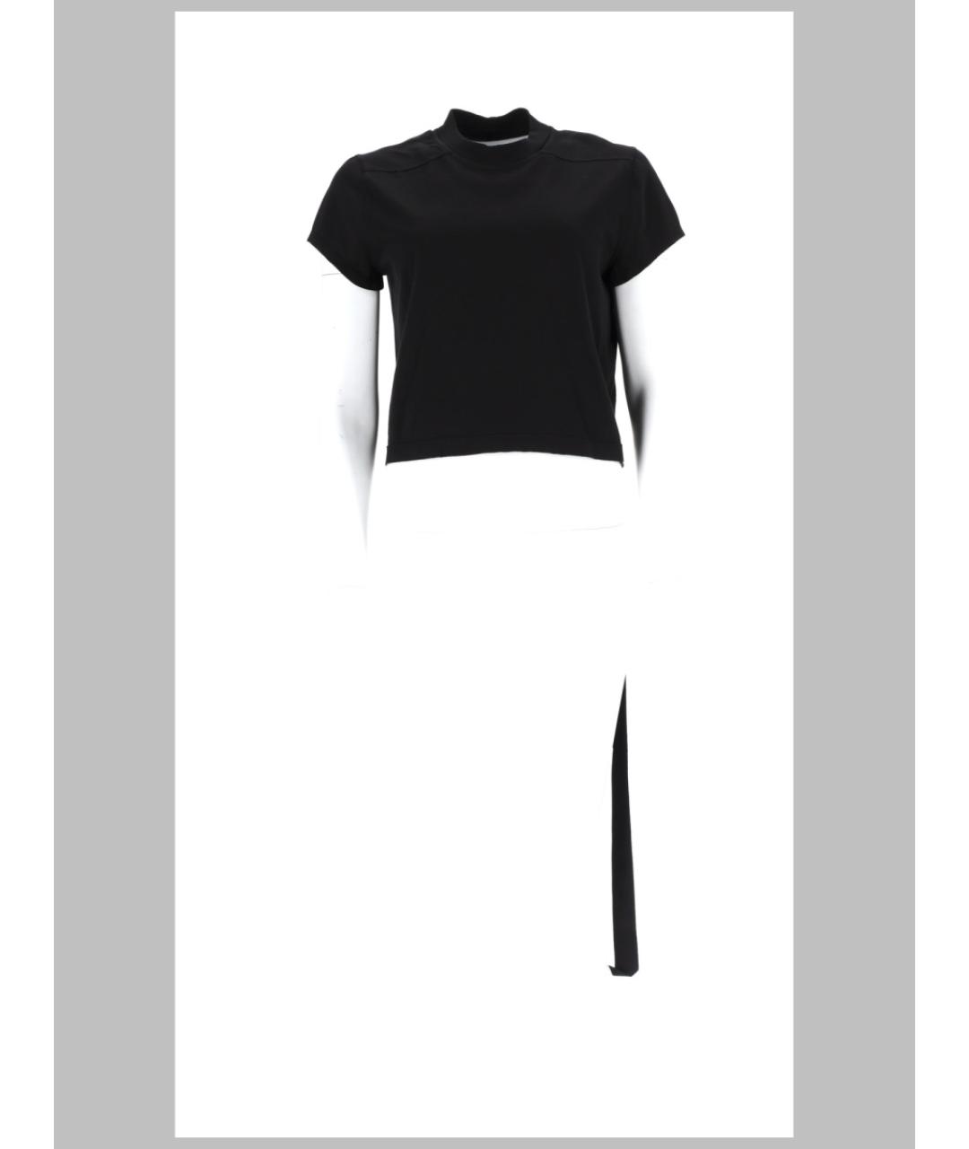 RICK OWENS DRKSHDW Черная хлопковая футболка, фото 3