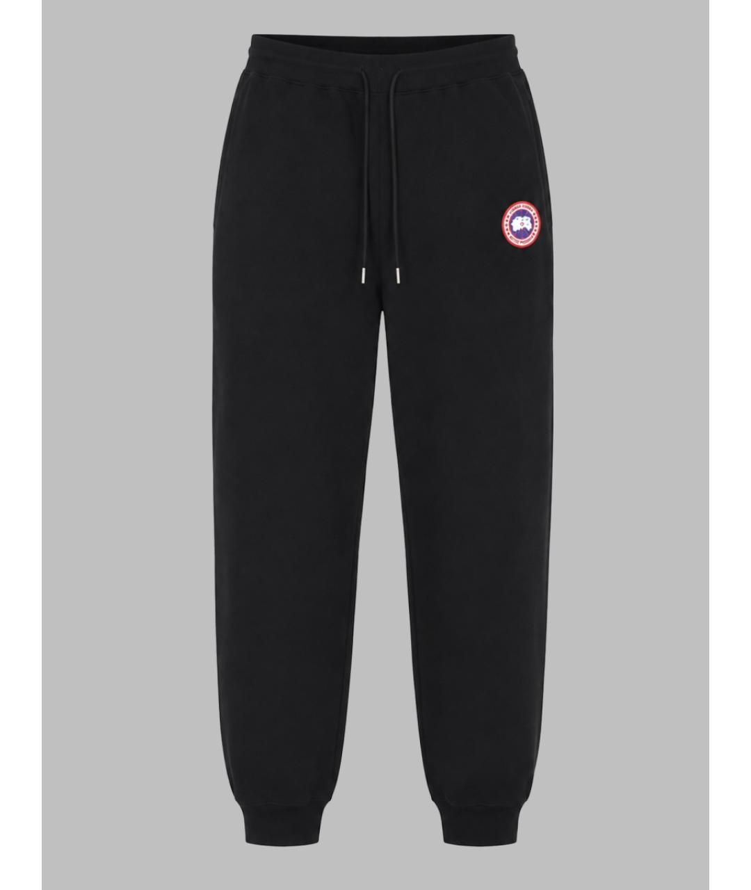 CANADA GOOSE Черные хлопковые повседневные брюки, фото 3