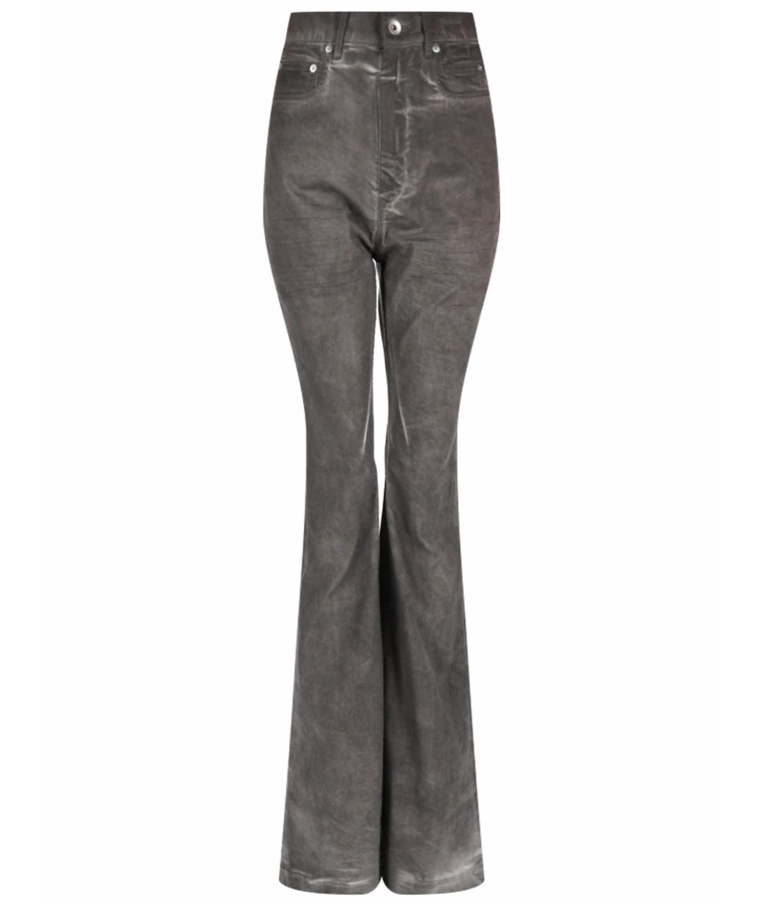 RICK OWENS DRKSHDW Антрацитовые хлопковые джинсы клеш, фото 1