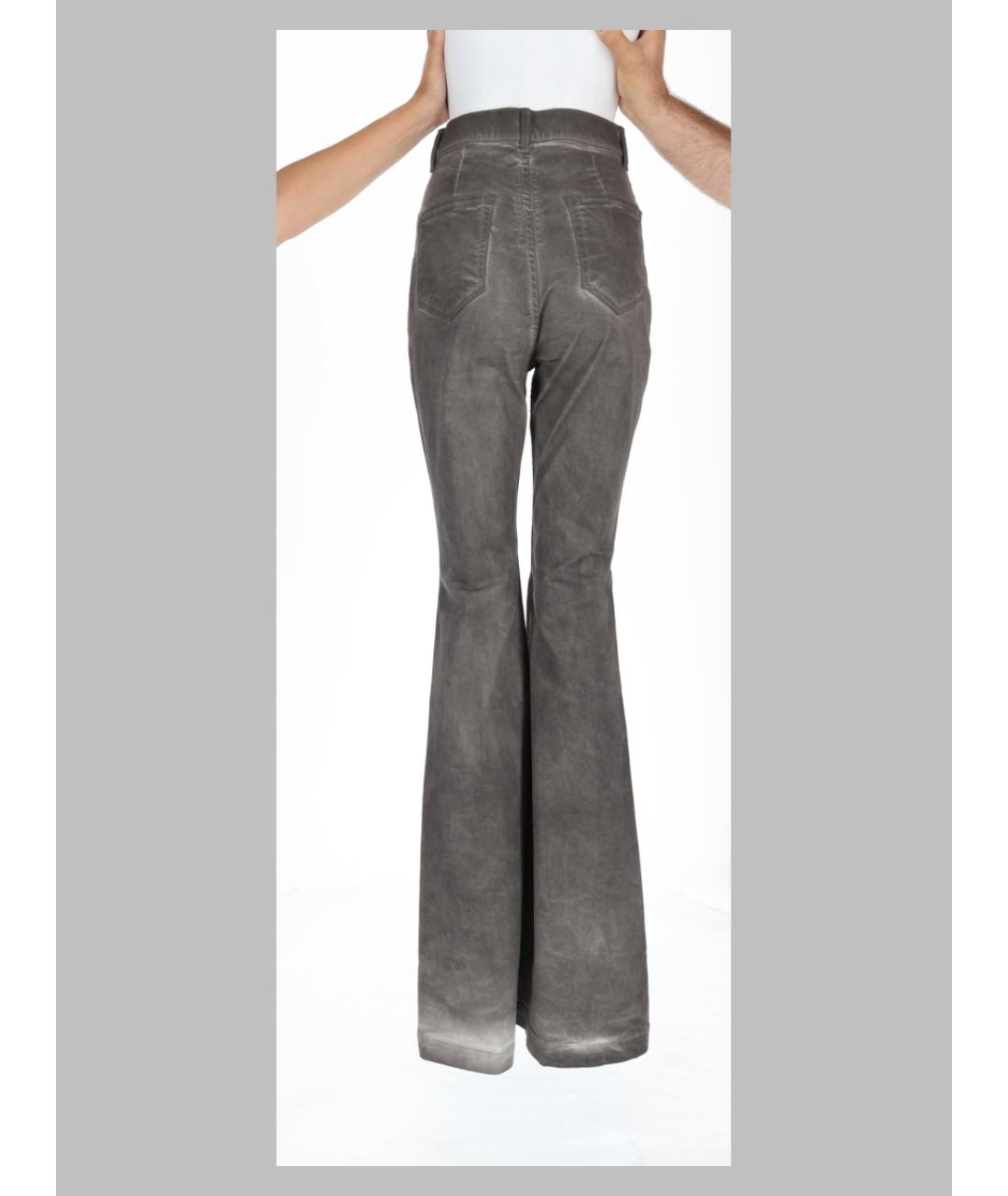 RICK OWENS DRKSHDW Антрацитовые хлопковые джинсы клеш, фото 2