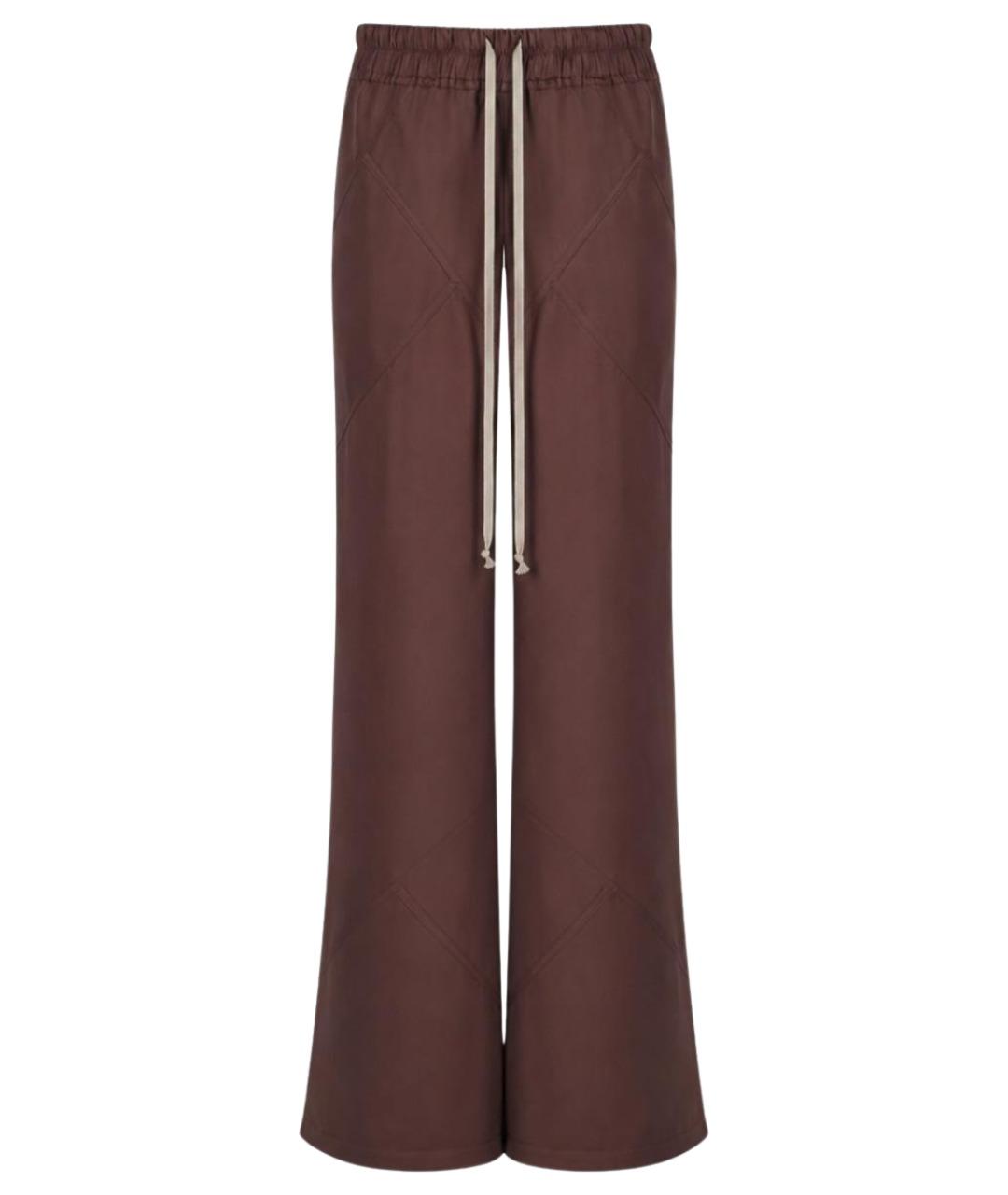 RICK OWENS Бордовые ацетатные брюки широкие, фото 1