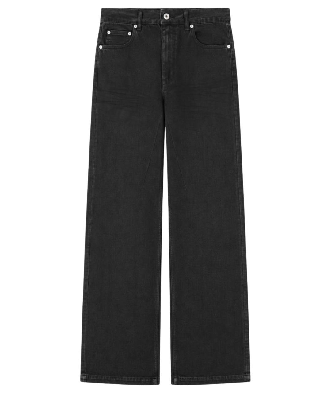 RICK OWENS DRKSHDW Черные хлопковые прямые джинсы, фото 1