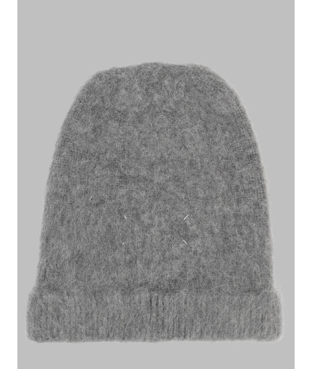 MAISON MARGIELA Серая шерстяная шапка, фото 2