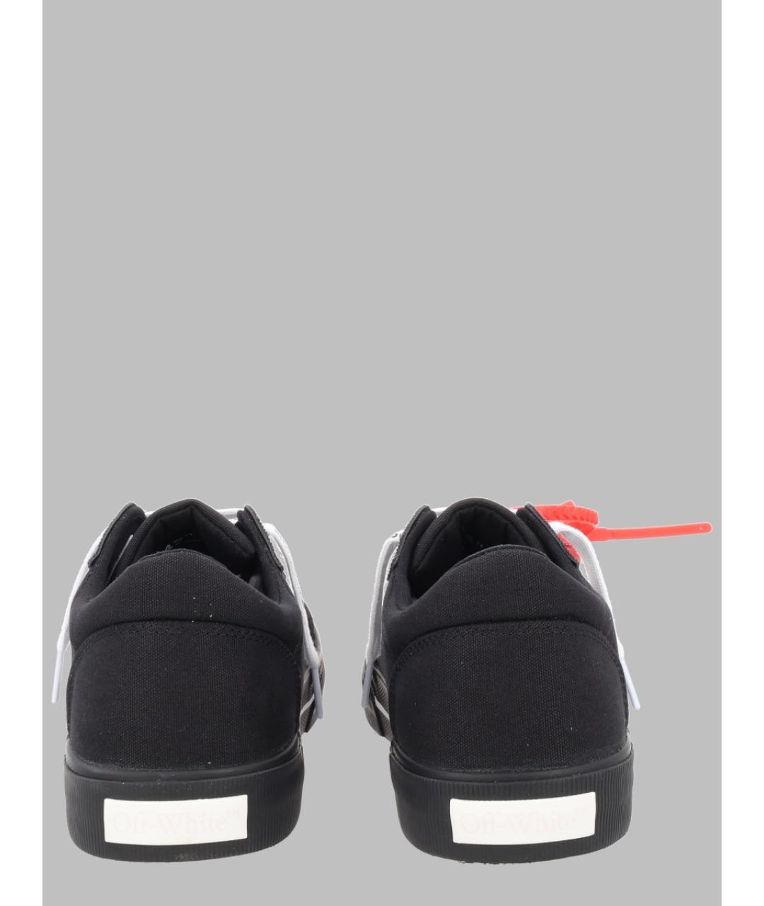 OFF-WHITE Черные текстильные низкие кроссовки / кеды, фото 3
