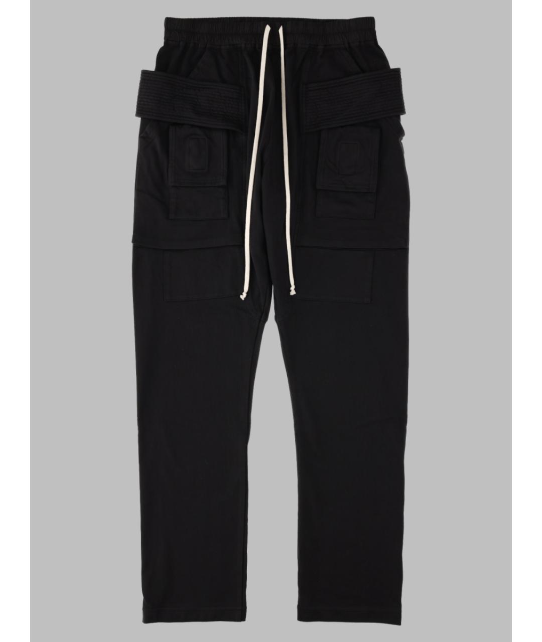 RICK OWENS DRKSHDW Черные хлопковые повседневные брюки, фото 3