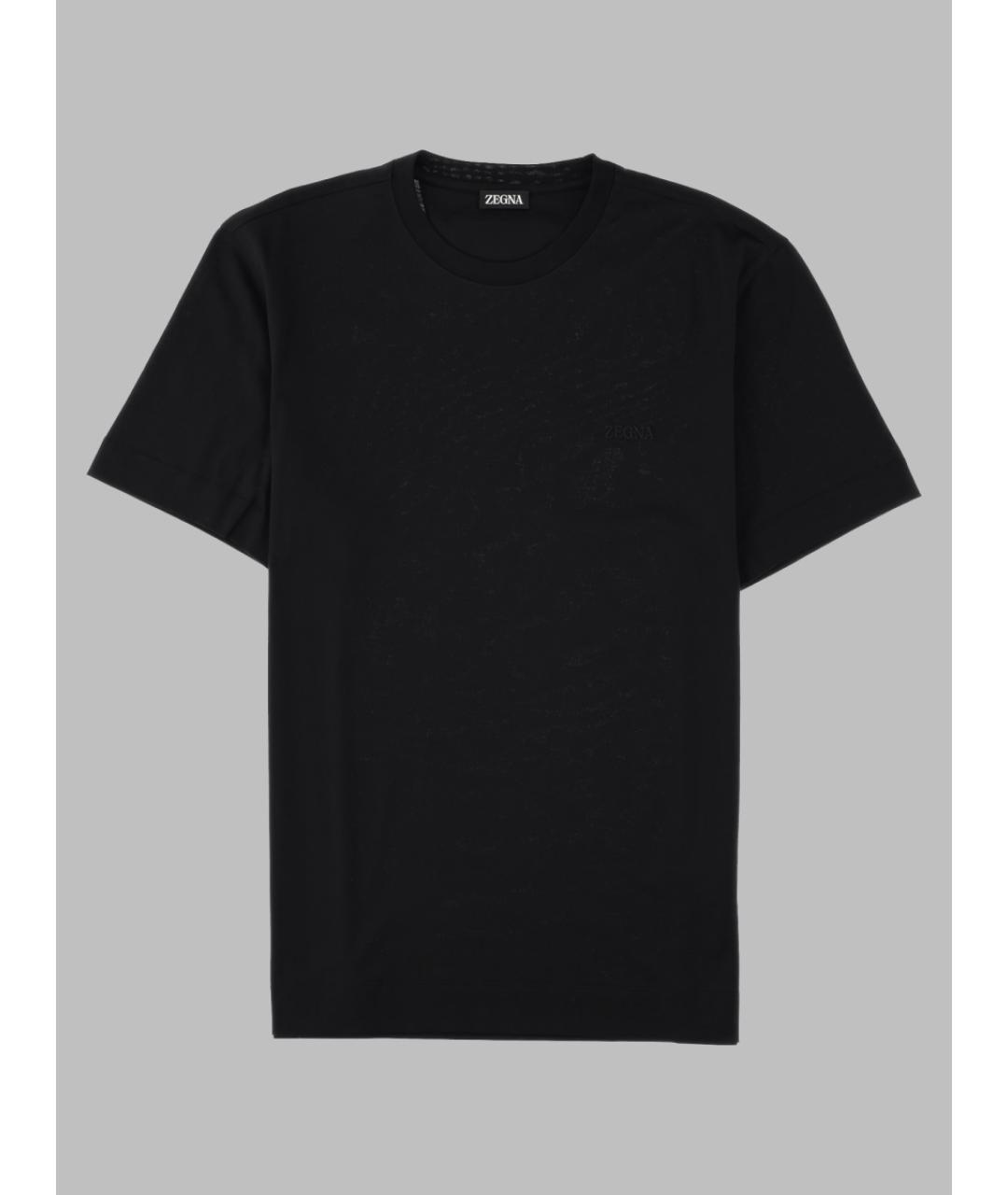 ZEGNA Черная хлопковая футболка, фото 3