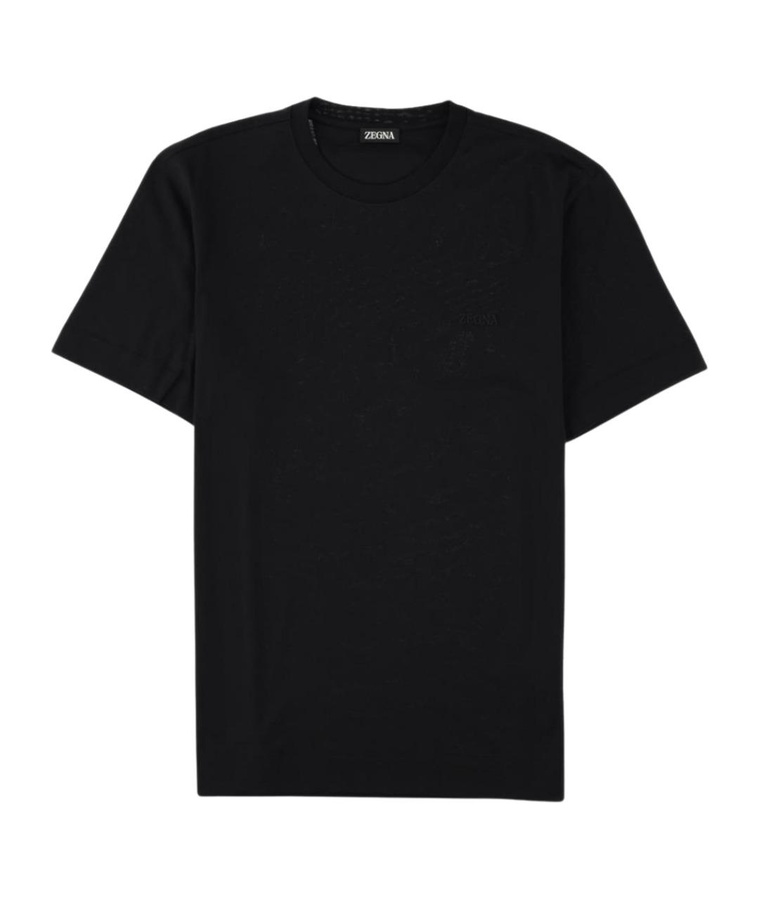 ZEGNA Черная хлопковая футболка, фото 1