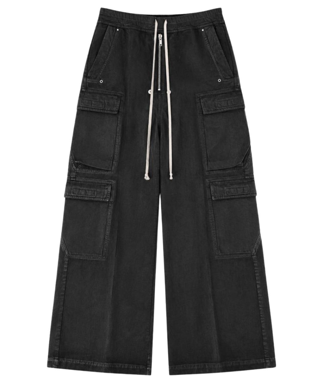 RICK OWENS DRKSHDW Черные хлопковые прямые джинсы, фото 1