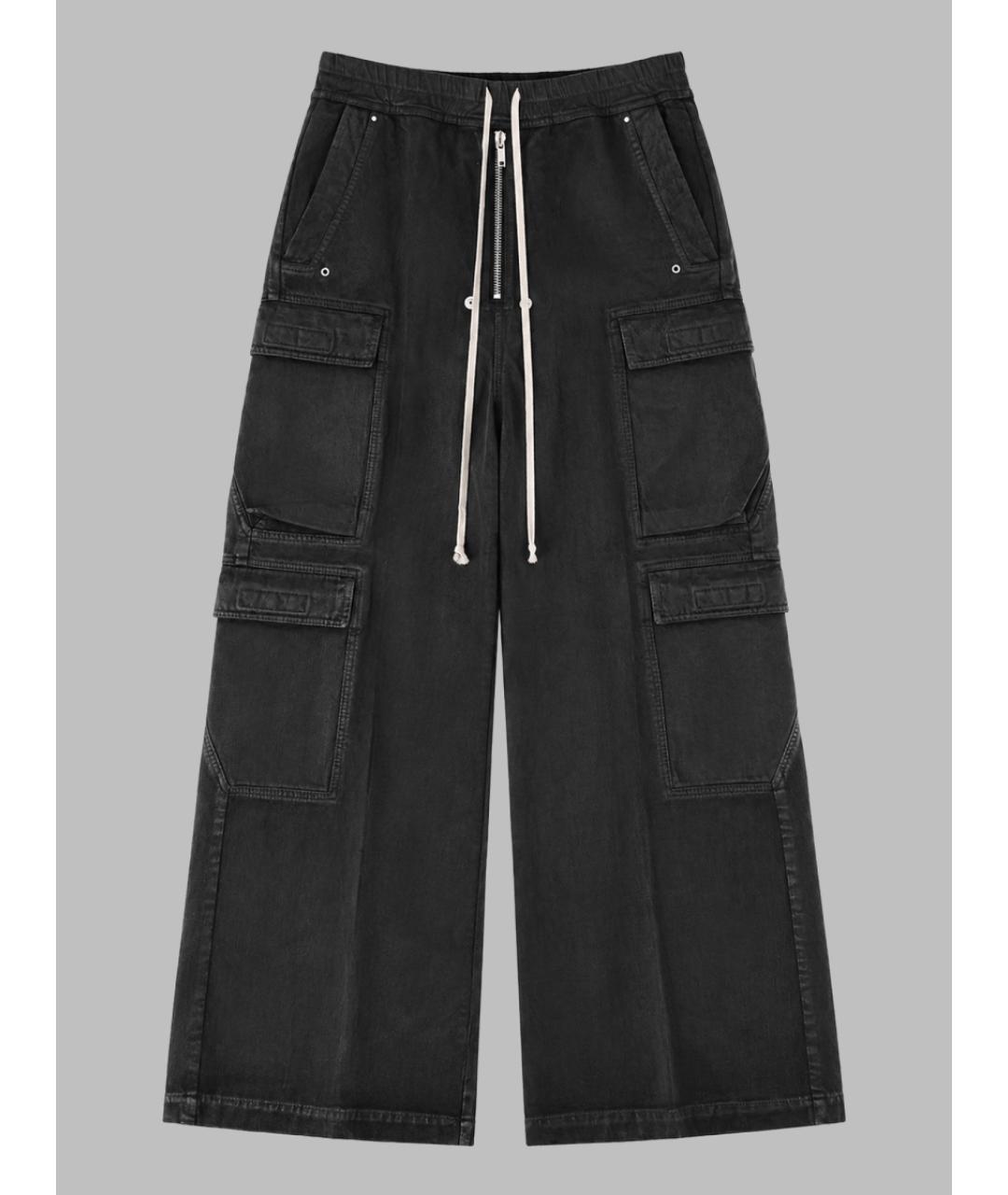 RICK OWENS DRKSHDW Черные хлопковые прямые джинсы, фото 3