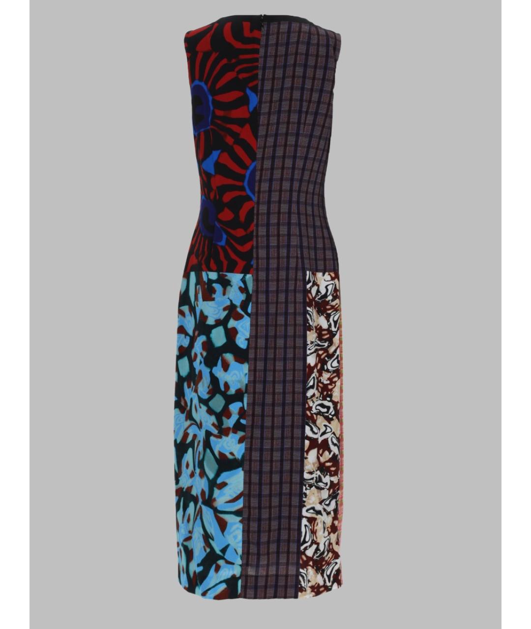 DRIES VAN NOTEN Мульти полиэстеровое повседневное платье, фото 2