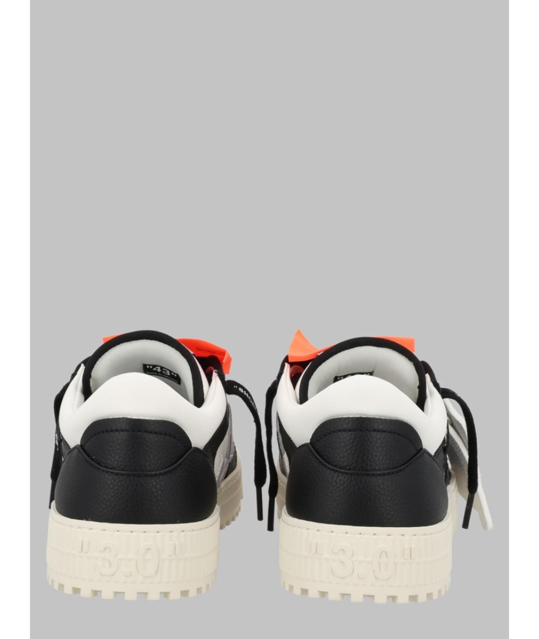 OFF-WHITE Мульти кожаные низкие кроссовки / кеды, фото 3