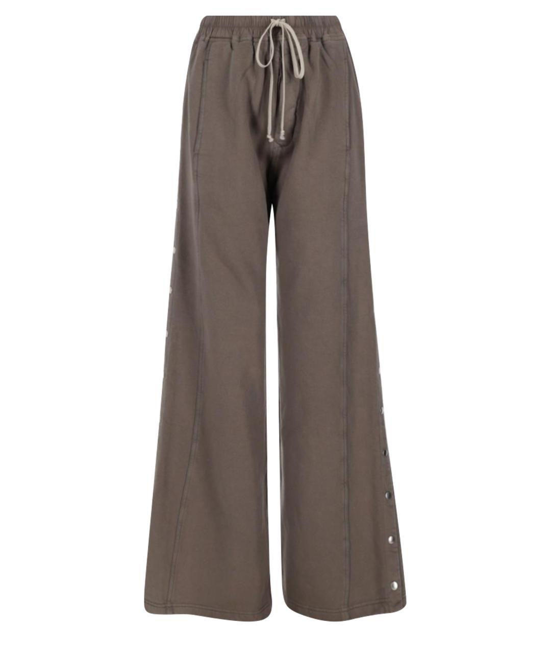 RICK OWENS DRKSHDW Серые хлопковые брюки широкие, фото 1