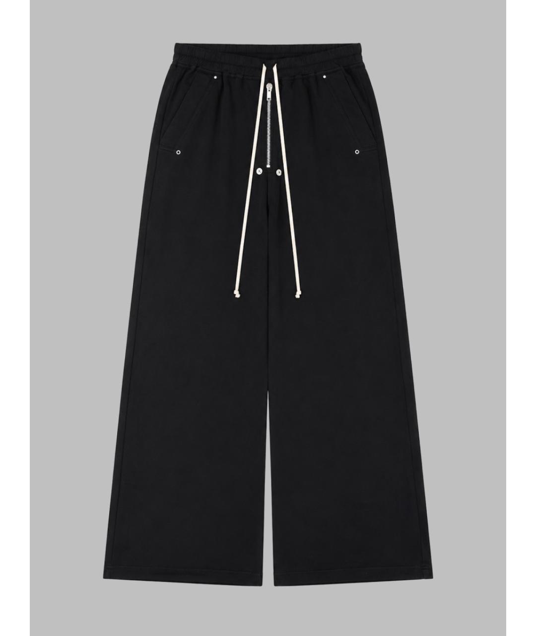 RICK OWENS DRKSHDW Черные хлопковые повседневные брюки, фото 3