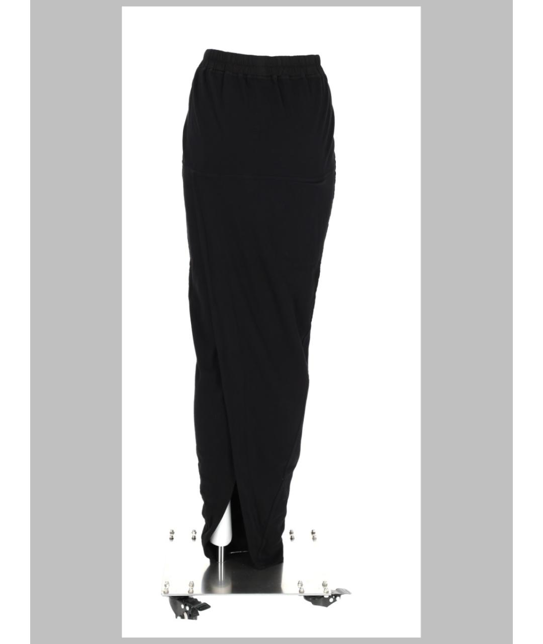 RICK OWENS DRKSHDW Черная хлопковая юбка макси, фото 2