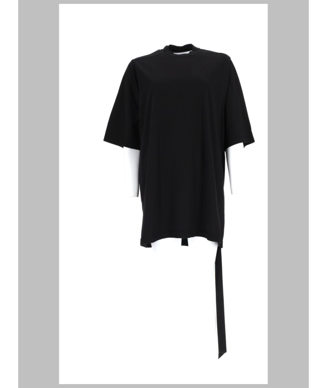 RICK OWENS DRKSHDW Черная хлопковая футболка, фото 3