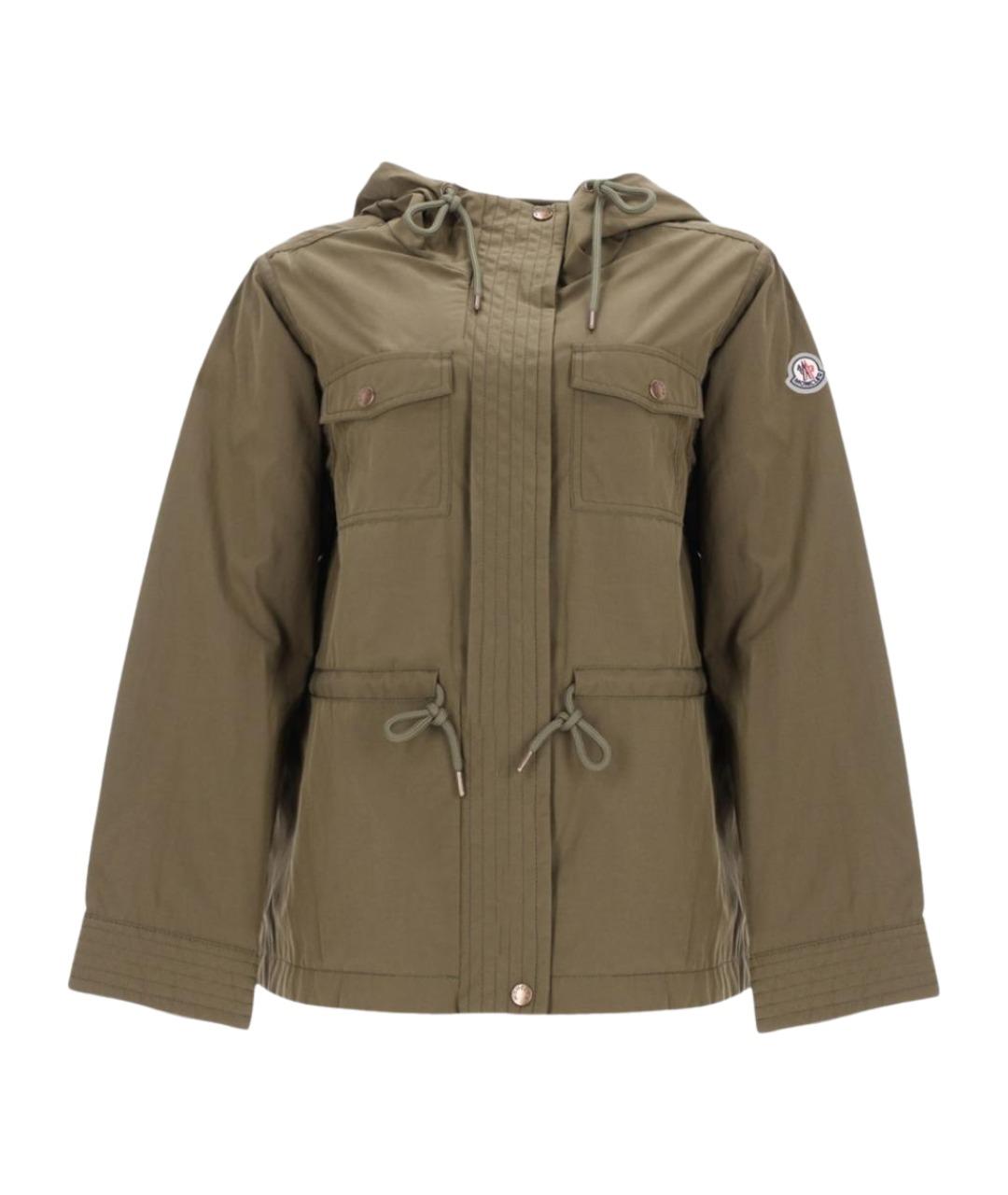 MONCLER Хаки полиэстеровая куртка, фото 1