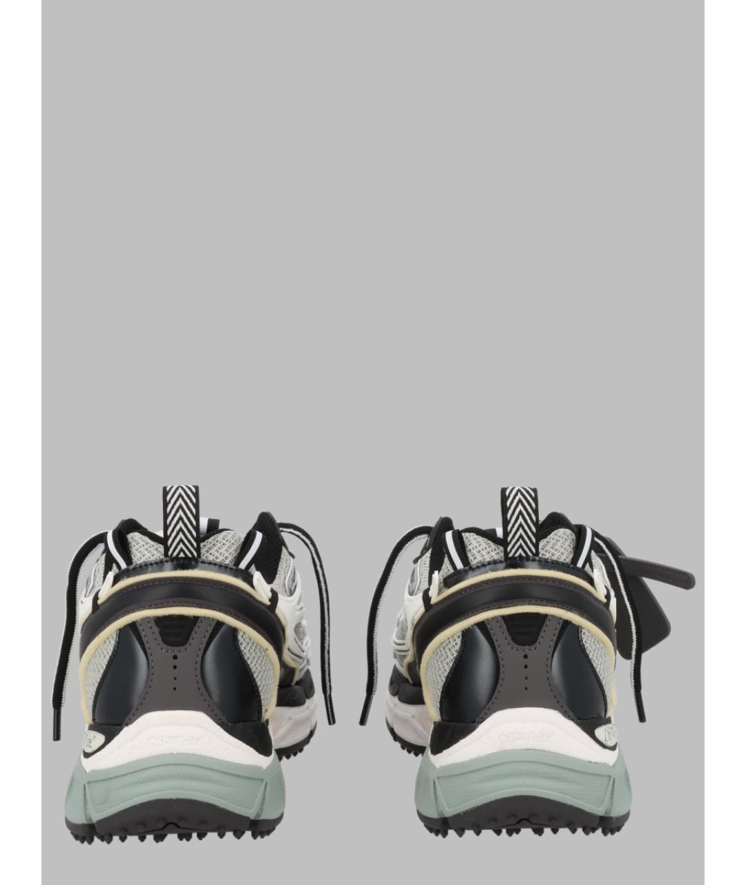 OFF-WHITE Серые синтетические низкие кроссовки / кеды, фото 3