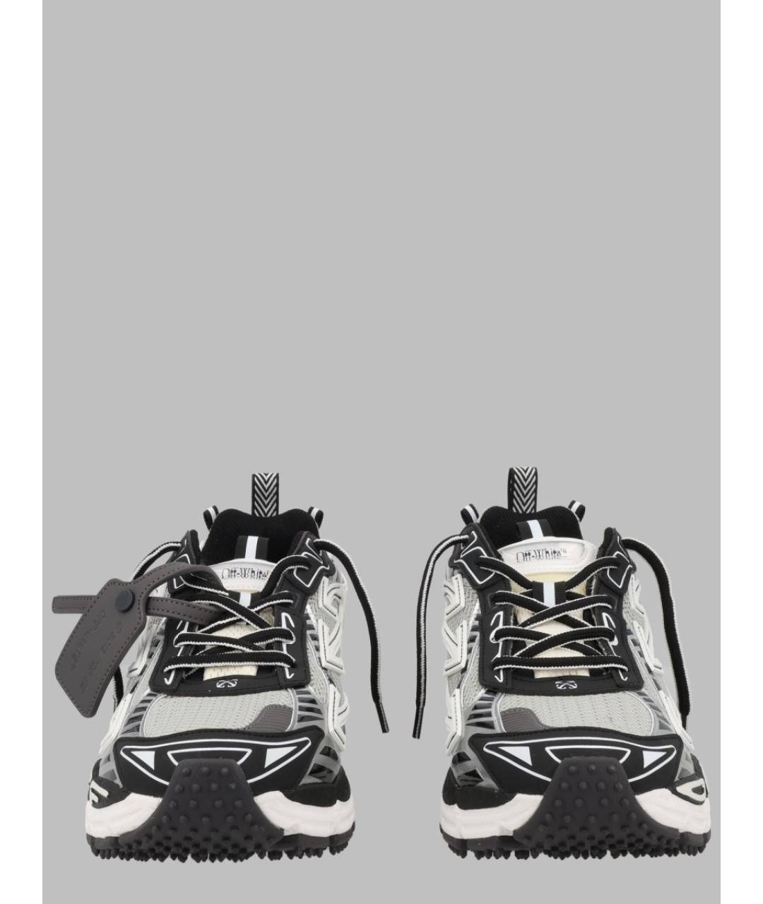 OFF-WHITE Серые синтетические низкие кроссовки / кеды, фото 2