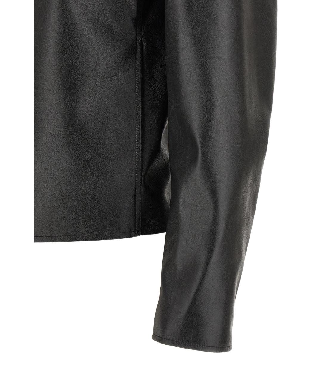 MM6 MAISON MARGIELA Черная полиуретановая куртка, фото 5